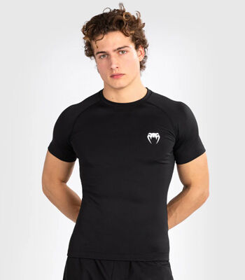 Contender Men Short Sleeve Rashguard Black White