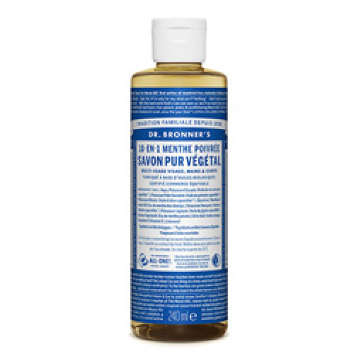DR BRONNERS Liquid Soap Peppermint : Savon bio à l'huile essentielle de menthe