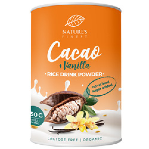 Rice Drink Cacao & Vanilla : Lait de riz au cacao & vanille en poudre Bio