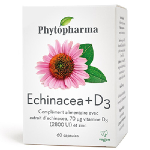 Echinacea + D3 : Echinacea en capsule